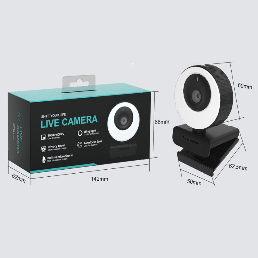 Full HD FPS PC USB Webcam 2 Megapixels With Magnetic Privacy Shutter