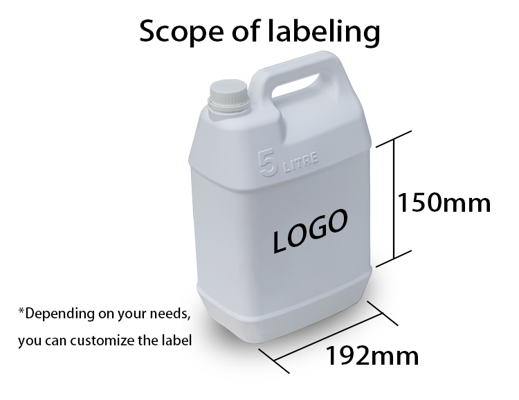 Electronic Chemicals Plastic Bottle With Handle 5L Plastic Jerry Can Leakproof