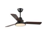 48'' Wood Blade Black White Green Grey Body Fan with Light