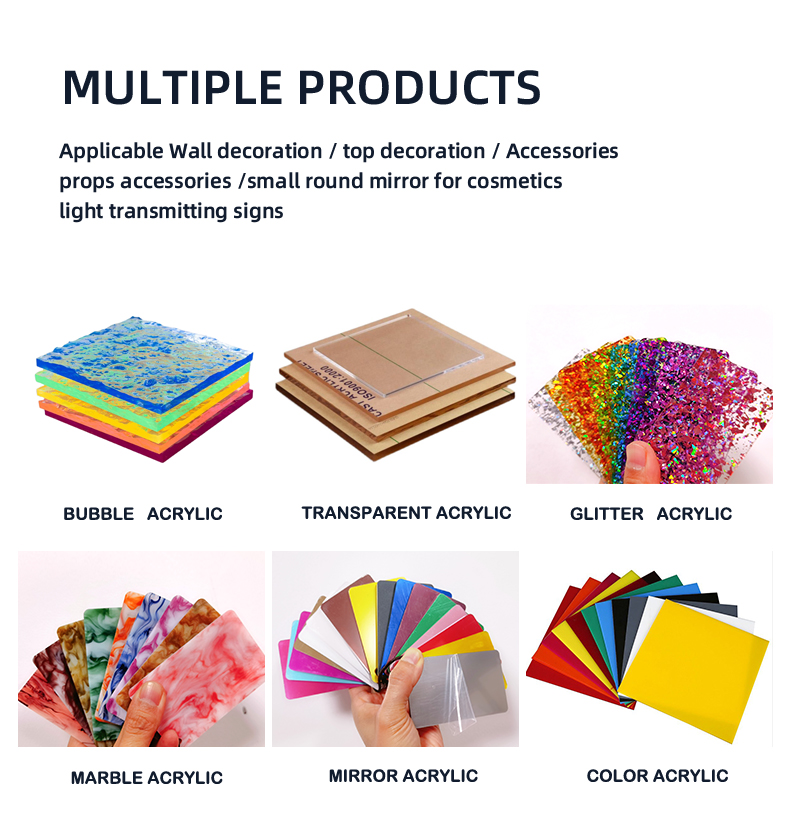 Abrasion Proof Large Plastic Mirror Sheet Acrylic Gym Mirror Sheet 2-120mm