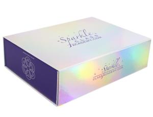 China 157g PMS Foldable Cardboard Gift Boxes Holographic Magnet Closure 1.5mm Thick wholesale