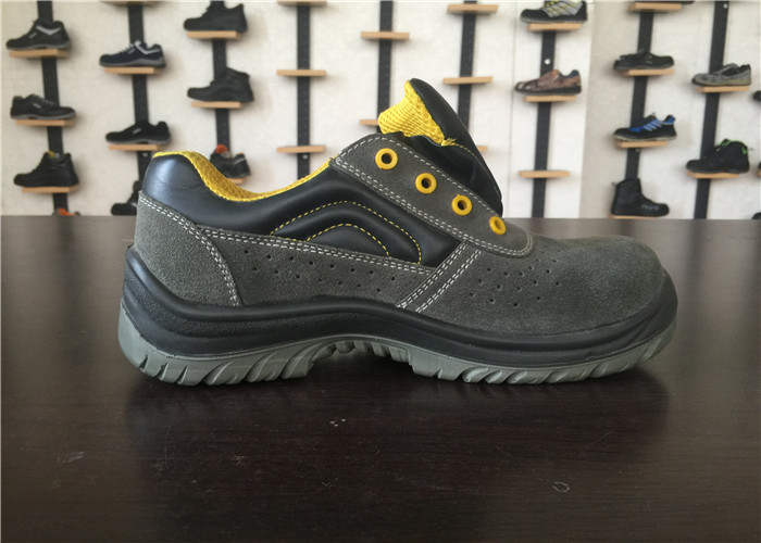 Water Resistance Black Work Shoes Environmental Shockproof Crazy Horse Leather