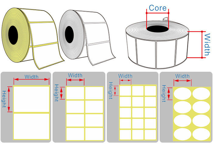 Waterproof White Sticker Paper Roll Label Paper / Gration Bottom Paper Material