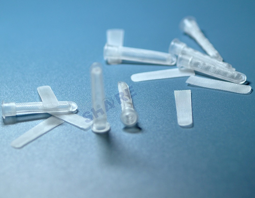 nylon filter mesh pieces in double layers
