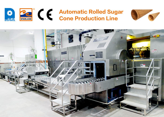 High Speed Ice Cream Cone Production Line / Cone Roll Forming Machine