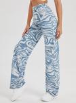Small Quantity Clothing Factory Women'S High Waisted Wide Leg Print Casual Baggy