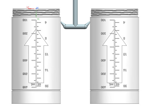 2 Cavity Precision Injection Molding for Plastic Parts of Sauce Cun Bottle 25MM