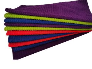 China Green All Purpose Microfiber Dish Towel Stripe Terry Cleaning Cloth wholesale