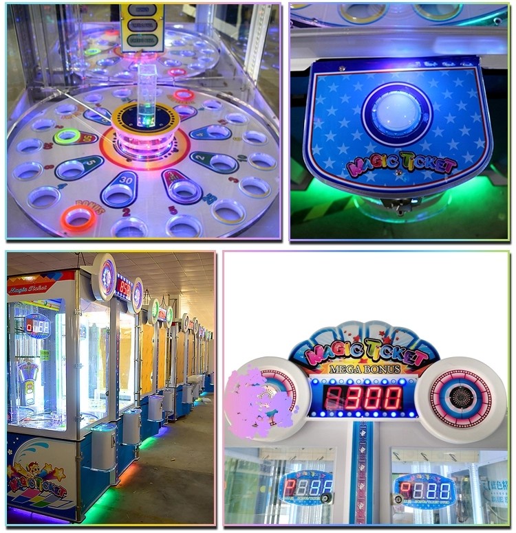 Magic Mega Bonus Arcade Lottery Ticket Machine / Indoor Park Redemption Game Machine