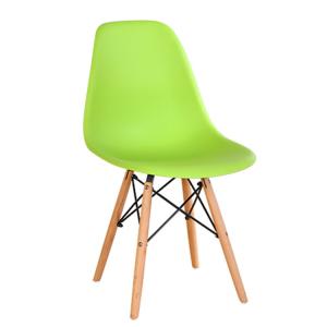 China Coloured Wooden Dining Chairs , PP Plastic Dining Chairs Wooden Legs wholesale