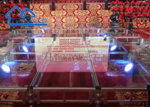 China Custom Led Floor Tempered Glass Magnetic Light Wedding Party Pixel Led Dance Stage Truss wholesale