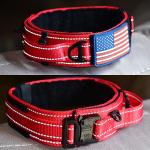 Metal Buckle Military Dog Collar Nylon Reflective K9 Quick Release Fit All