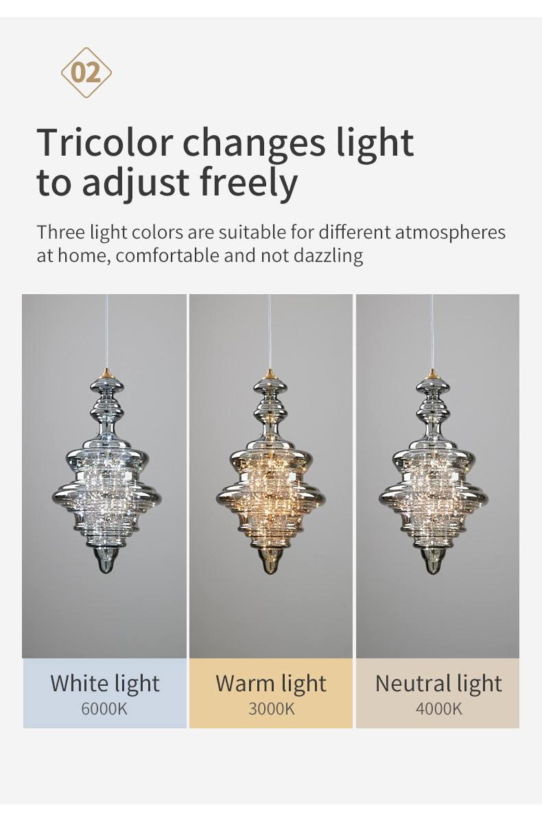 Nordic Full Copper Lamp Luxury Post-modern Crystal Chandelier(WH-AP-554)