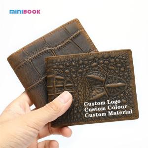 China High Qualtiy Minibook Crocodile Embossed Men's Leather Wallet wholesale
