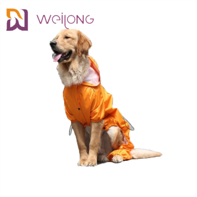 Safety Stripe Pet Raincoat Full Customization Dog Reflective Raincoat