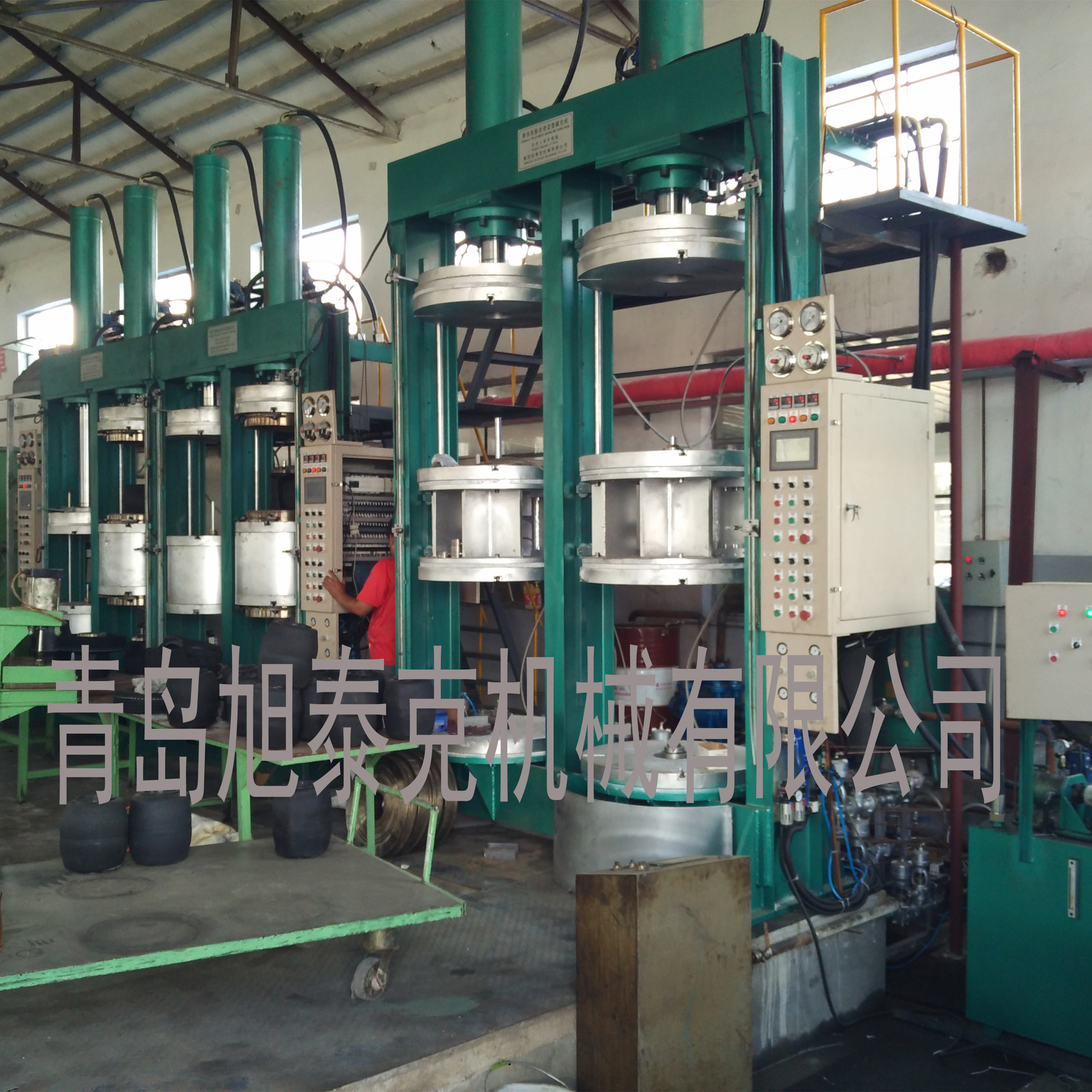 7.5kw Motorcycle Tire Building Machine 200mm Hydraulic Tyre Curing Press