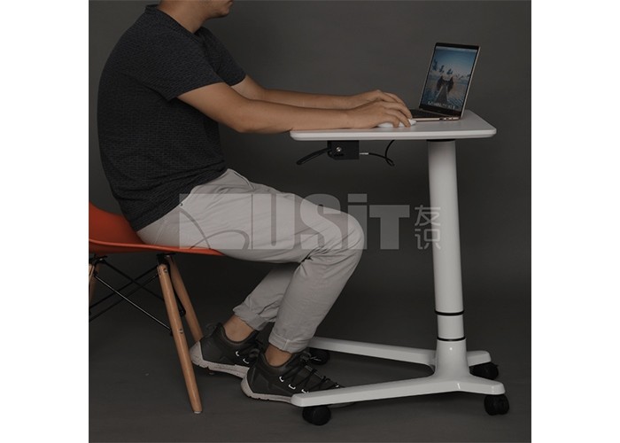 Home 73cm Height Adjustable Table Hydraulic Gas Lift Sit To Stand