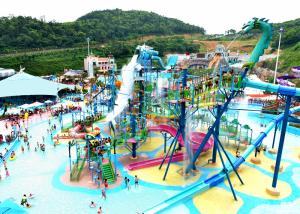 China Custom Interactive Water House Water Fiberglass Slide wholesale