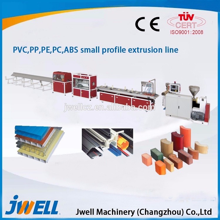 Automatic extruder line for manufacturing PVC/WPC profiles wallboard and floor