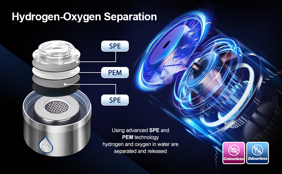 1800 ppb Hydrogen Water Bottle Generator for Odourless and Refreshing Drinking Water