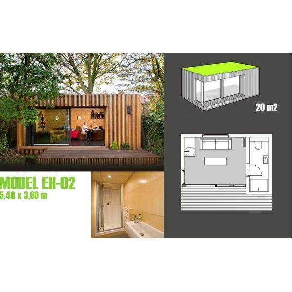 Mobile Prefab Garden Studio Light Steel Frame With Custom Wooden Design For Workshop Living