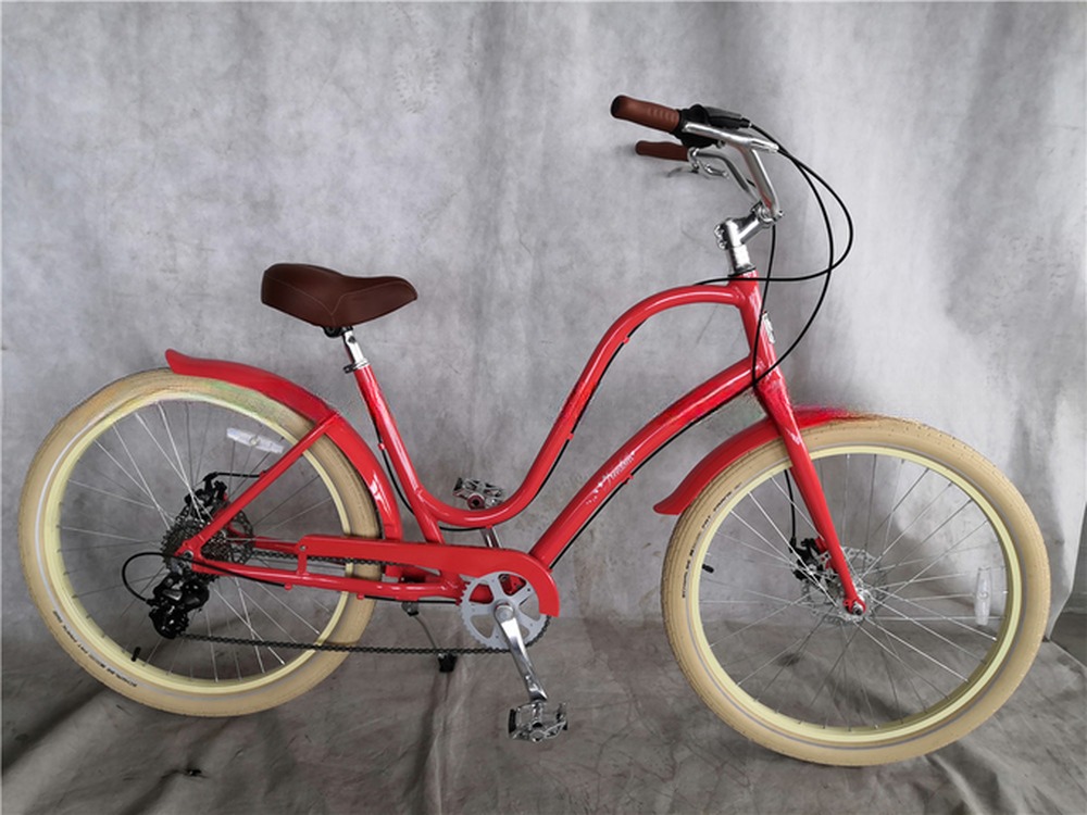 26 Inch Steel Frame Hard Frame 3 Speed Beach Cruiser Bike for Adults Men and Lady