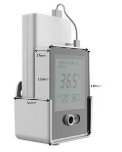 China Temperature Alarm AI Doorbell Wall Mounted Infrared Thermometer wholesale