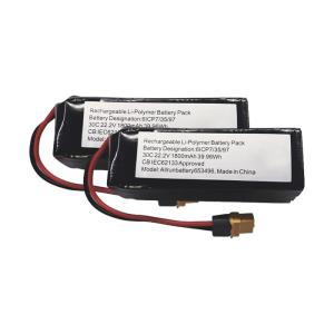China 30C 6S1P LiPo Battery 22.2V 1800mAh Lithium Polymer Battery High C Rate wholesale