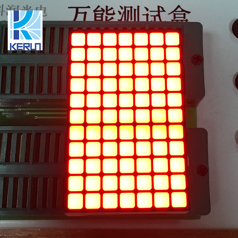 7x11 orange color square hole led dot matrix display module led panel for lift