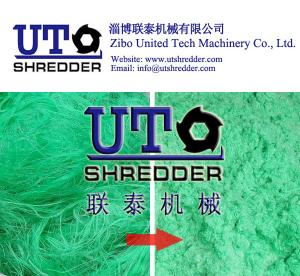 China high efficiency fishing net shredder, plastic fishing net crusher, plastic recycling machine - double shaft shredder wholesale