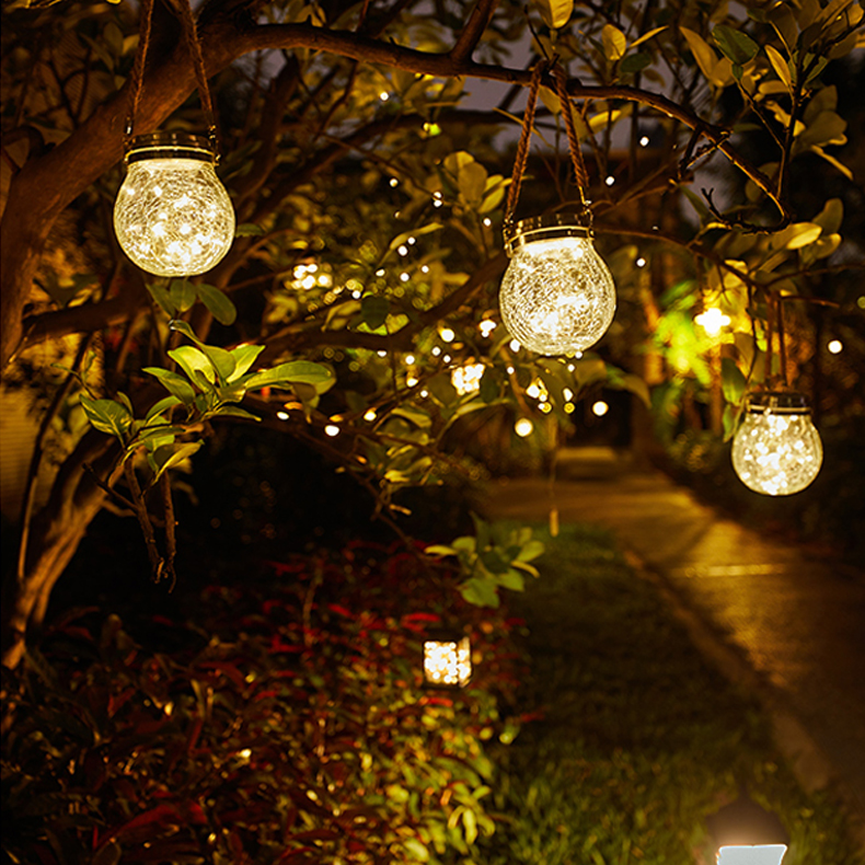 LED Ball Solar Light Outdoor Waterproof String Fairy Lamp For Garden Yard Decoration Christmas Balcony Party Starry Night Light