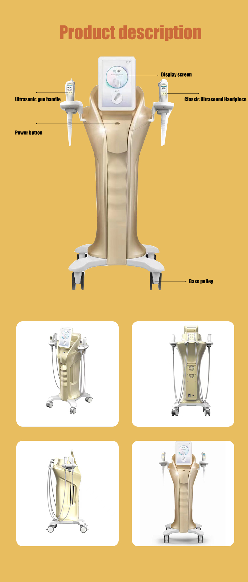 MFU RF Ultrasonic Hifu Beauty Machine For Face Lifting Skin Tightening Wrinkle Reduction Body Firming Treatment