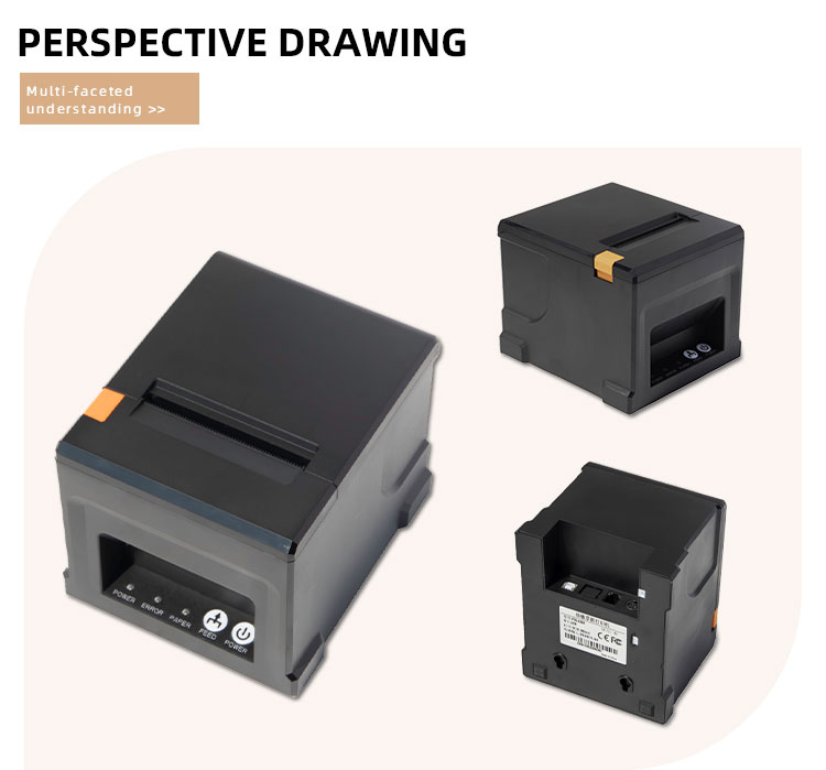 24VDC-2.5A Power Adapter 80mm USB Wireless POS Receipt Printer for Android POS Terminal