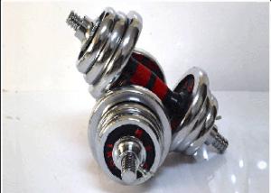 China 10-60kg fitness chrome adjustable dumbbell barbell with 4 spinlock wholesale