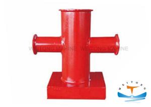 China DIN Marine Mooring Equipment Cruciform Bollards Single Cross Bitt GB/T 10106-88 wholesale