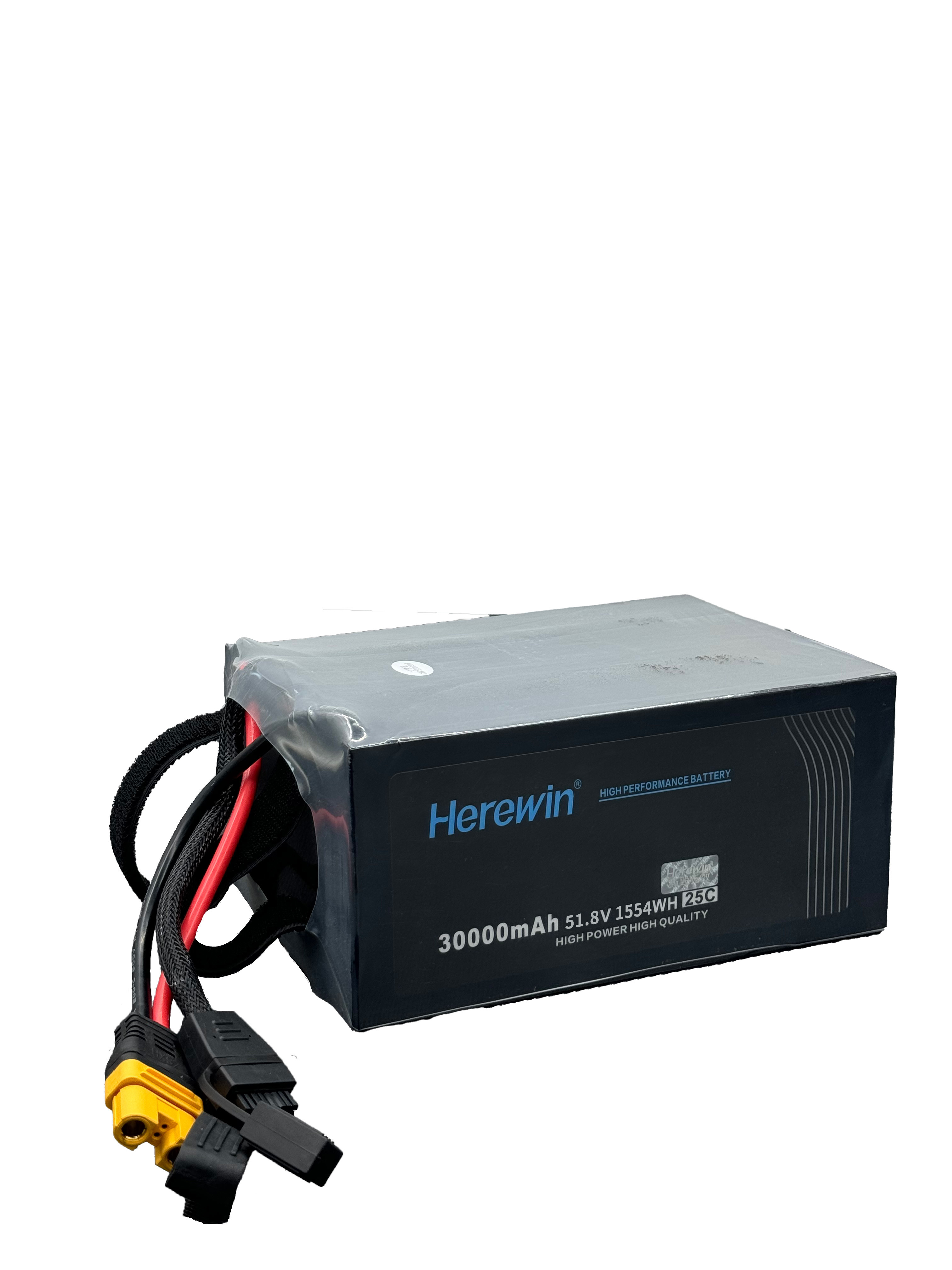 30000mAh Herewin Intelligent Flight Battery 14 S 51.8 V 25C LiPo UAV Battery In Soft Pack