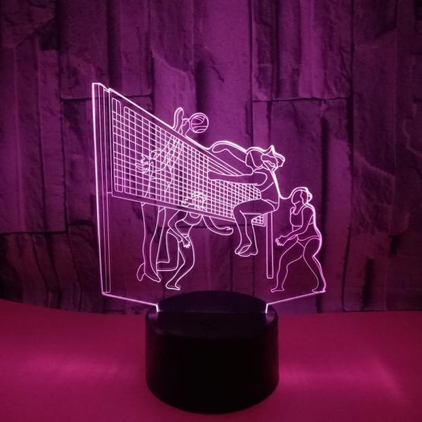 3D creative small table lamp Play volleyball 3D stereo lamp LED decoration personalized custom gift table lamp 3D night 
