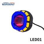 LED01 Double angel eye without fan motorcycle led headlight projector lens