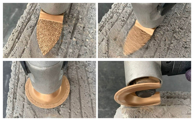 Brazed Oscillating Saw Metal Concrete Blade With Alloy Grit