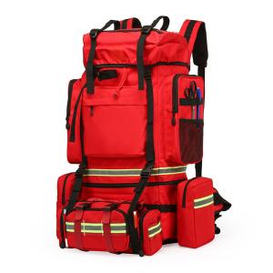 China Emergency Rescue Backpack Survival Gear Bag Large-Capacity Waterproof Tactical Pack Outdoor Hiking Emergency Kit Thickened Oxford Fabric wholesale