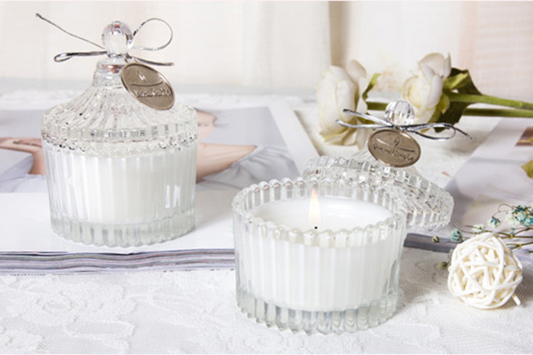 Luxury Glass Cylinder Candle Holder Tent Shape SGS CE Certification