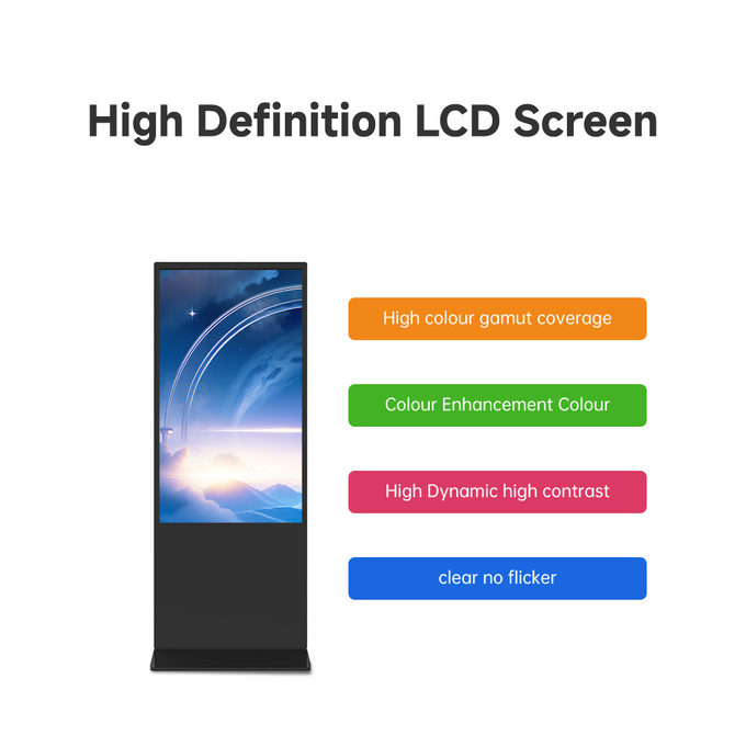 Waterproof High Definition Freestanding Digital Screen LED Advertising Machine