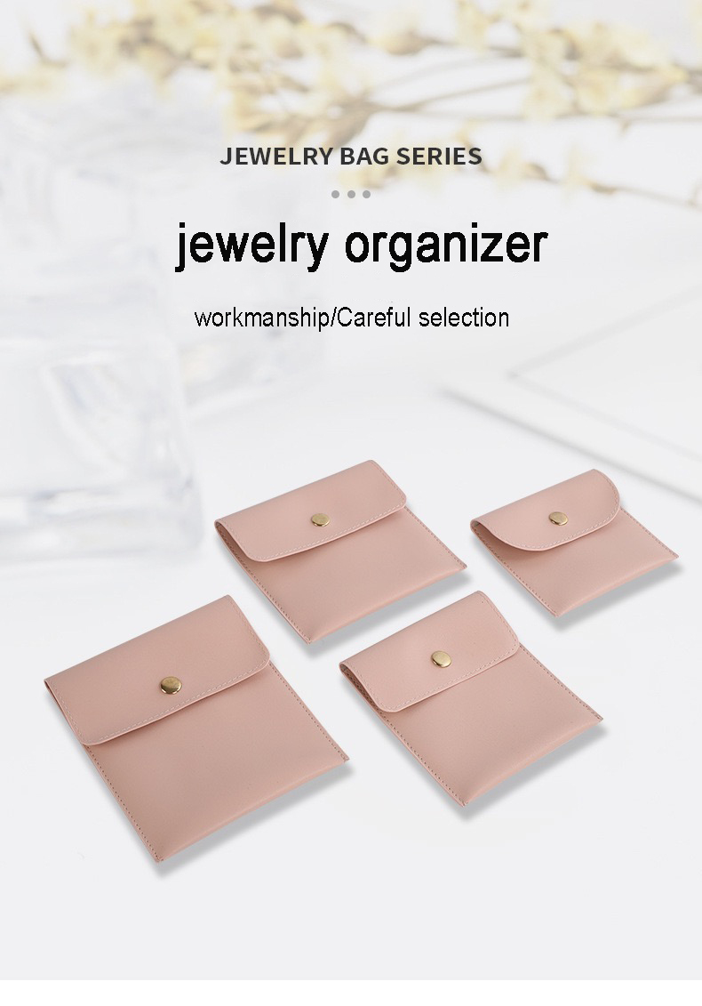 Personalized Pu Leather Jewelry Packaging Pouches Scratchproof