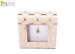 Beautiful Pink Mirrored Desk Clock Classic Style Environment Friendly