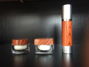 China Wooden cream pump bottle 50g 100g bamboo cream jar,natural bamboo cosmetic packaging wholesale