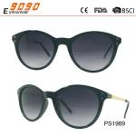 Unisex plastic sunglasses with metal temples, special retro designer stylish,