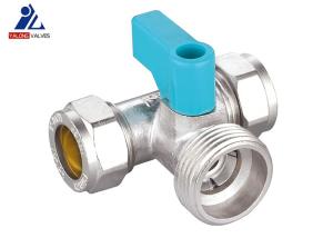 China 15mm Nickel Brass Isolation Valve Pex Washing Machine Valve wholesale
