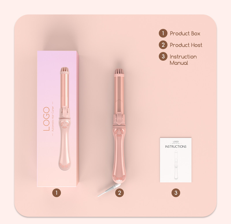 One Roller Fast Heating Curling Iron Wand , Single Tube Hair Curler Crimper