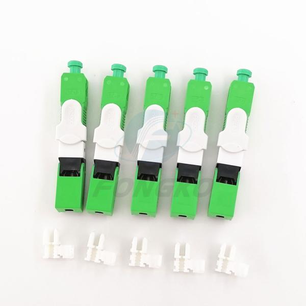 0.3dB Green Fiber Optic Fast Connector termination Sc/Apc For Test Equipment