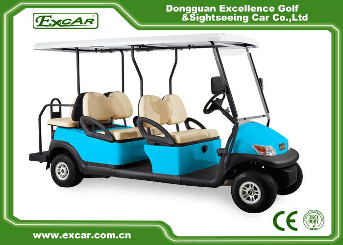 4 Front Seat and 2 Back Seat Electric Golf Cart 48V Lithium Battery Powered